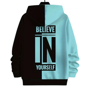 Sudadera con capucha de hombre de moda de alta calidad de algodón con logotipo personalizado/ropa de calle de moda Sudadera con capucha de gran tamaño acogedora de invierno de bloque de color 2025 - Product Image 2