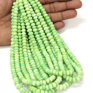 Cuentas de Ópalo Verde Pista: Cuentas de Piedras Preciosas Redondas AAA (7-10 mm) - Product Image 1