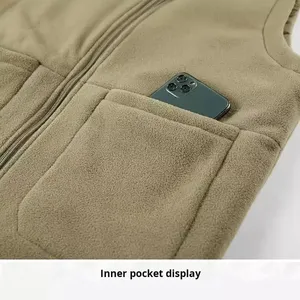 Chaleco Reversible de Trabajo Informal para Hombre, Chaqueta de Terciopelo Impermeable sin Mangas con Bolsillo y Solapa Múltiple para Exteriores, Otoño e Invierno - Product Image 2