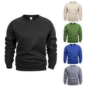 Sudaderas con cuello redondo para hombre, ropa de chándal de Color sólido, sudadera informal de manga larga para uso diario, ropa deportiva para hombre - Product Image 1