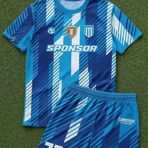 Maillot de football unisexe en polyester, uniforme de sublimation, maillot et short de football pour hommes, vente en gros et personnalisé - Product Image 1