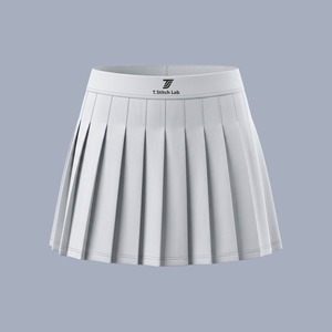 Nouvelle arrivée, jupe courte respirante et légère pour femmes, couleurs unies, logo personnalisé, jupe à porter toute l'année, taille élastique - Product Image 3