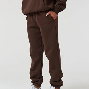 Colección de invierno 2025, chándales de gran tamaño de algodón 100% de alta calidad para mujer, ropa deportiva con patrón sólido, chándales para mujer - Product Image 4