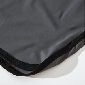 กางเกงกีฬาขาสั้นผู้ชายเอวยางยืดและเชือกผูกสีทึบสไตล์สตรีทสำหรับชายหาด - Product Image 5