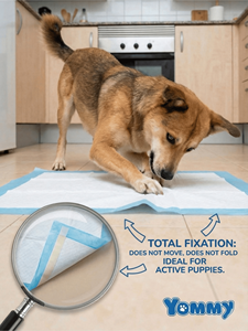 Tappetini Assorbenti Biodegradabili Yommy per Addestramento Animali Domestici, Ultra Assorbenti, Antibatterici, a 5 Strati, Impermeabili - Product Image 2