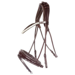 Brida Decorativa de Lujo para Caballo Saltador, Fabricada en Cuero SidePull, Tamaño y Logotipo Personalizables - Product Image 2