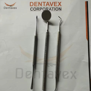 Ensemble de 3 outils de diagnostic Kit d'examen dentaire de base en dentisterie Ensemble de 3 instruments dentaires de base Mirror Explorer C. Pince - Product Image 6