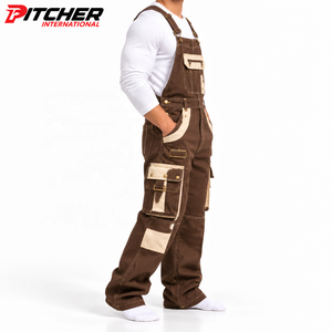 Overoles de Carpintero al por Mayor, de Algodón y Mezclilla, con Bolsillos para Herramientas, Ropa de Trabajo para Hombre, para Minoristas, Suministro de Marca Privada - Product Image 2