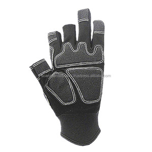 Gants de sécurité résistants aux coupures et à la paume renforcée avec logo personnalisé Gants de mécanique anti-coupure pour la construction en polyester et en cuir synthétique - Product Image 4