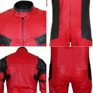 Traje de motocicleta de cuero de cuerpo completo para hombre con protector de espalda y resistencia a la abrasión - Product Image 6
