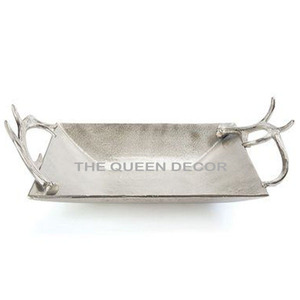 ถาดอลูมิเนียม2คู่พร้อมที่จับด้านข้างดีไซน์ดอกไม้สีทองดีไซน์สุดสร้างสรรค์สไตล์นอร์ดิกสุดสร้างสรรค์ - Product Image 3