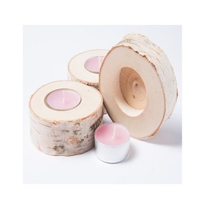 hot selling decorated Eco friendly wood round shape t-light <b>candle</b> <b>holder</b> for home wedding decoration - Product Image 1