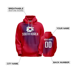 เสื้อมีฮู้ดแบบสวมหัวผ้าคอตตอนผสมไซส์ใหญ่พิเศษปักลายสำหรับผู้ชาย - Product Image 5