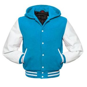 Veste universitaire Letterman de baseball personnalisée OEM Manteau personnalisé OEM Bomber universitaire en cuir artificiel avec logo brodé pour hommes - Product Image 6