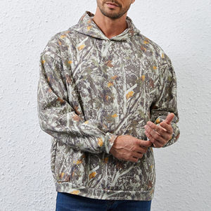 Sudadera con Capucha de Forro Polar para Hombre, Corte Holgado, Estampado Personalizado, Textura de Jungla, Invierno, Ecológica, Secado Rápido, Corte Cuadrado, 2026 - Product Image 6