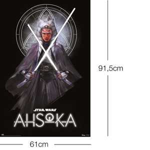 Póster Moderno de Ahsoka Tano de Star Wars con Sables de Luz para Decoración de Pared - Product Image 4