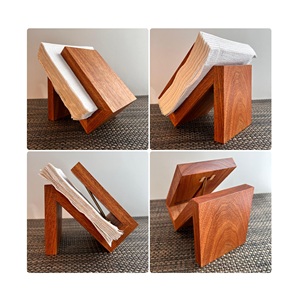 Porta Servilletas de Madera Hecho a Mano de Primera Calidad, Estilo Rústico de Granja |   Organizador de Mesa para Mesas de Comedor, Cafeterías y Uso Doméstico - Product Image 5