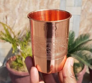 Verre à eau authentique en cuivre pur fait à la main, écologique, de haute qualité, grande capacité, finition brillante pour les bienfaits pour la santé, détox - Product Image 4