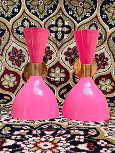 Lámpara de Pared Diabolo Rosa Italiana de Latón Century, Lámpara de Pared Moderna Colgante - Product Image 6