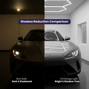 Lampes de garage hexagonales LED 14 763 lumens 3 modes d'éclairage (<span class=keywords><strong>6900K</strong></span>/4300K/3000K) 192W Aluminium IP20 pour le detailing automobile/la coiffure - Product Image 5