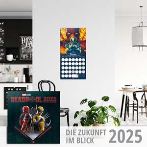ปฏิทินติดผนังและตั้งโต๊ะลายเดดพูล Marvel ปี 2025 สำหรับสำนักงาน บ้าน และใช้ในการส่งเสริมการขาย - Product Image 2