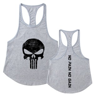 Débardeurs de sport décontractés pour hommes MJSI Trading, personnalisés, pour musculation, sans manches, respirants, tricotés, 220g, 100% coton, vente en gros - Product Image 2