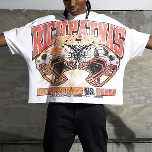 Camisetas de hombre más vendidas, camisetas sólidas, ropa de calle Boxy Fit, estilo 100%, Material de algodón, transpirable, ligero, servicio OEM - Product Image 4