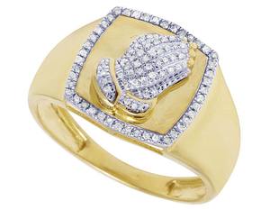 Bague Moissanite mains en prière pour hommes S925 Sterling Silver Hip Hop Square Design Jewelry - Product Image 3