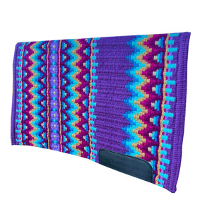 Tapis de selle western multicolore à motif Navajo, tissé à la main en laine, contourné, confortable et durable, pour cheval - Product Image 1