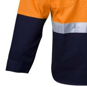 Ropa de calle de alta visibilidad para hombres, seguridad reflectante para camiseta, ropa de trabajo de punto de algodón 100% - Product Image 3