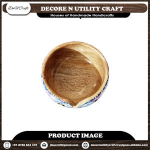 Accessoire de Kit de Crochet de qualité supérieure Bol de fil de bois de Sheesham fabriqué à la main Porte-fil en bois multicolore pour la couture à tricoter - Product Image 6