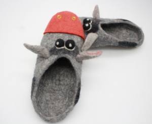 Chausson écologique en laine feutrée faite à la main du Népal Chaussure chaude en laine - Product Image 3