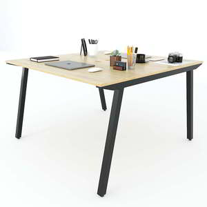 Minimally Designed Cluster <b>Table</b> for 2 120x120cm PLY Wood with Assembled Legs <b>Office</b> Furniture-HBPL011 - Product Image 3