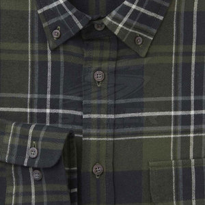 Chemise en flanelle pour homme en coton 100% tricoté brossé personnalisable, boutonnée, à manches longues, coupe classique, respirante, séchage rapide, pour un usage décontracté - Product Image 4