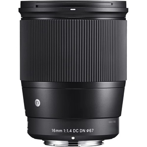 Objectif grand angle Sigma 16 mm F/1.4 APS-C - Monture E - Construction métallique - Faible luminosité et mise au point macro - Product Image 1