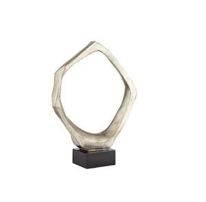 Escultura de Aluminio Brillante con Acabado Metálico Reflectante, Diseño Art Deco, Personalizable para Decoración de Bodas, Hogar e Interiores Elegantes - Product Image 1