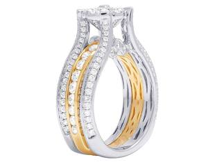 Bague de fiançailles unique en diamant Moissanite à plusieurs rangs en argent sterling S925 bijoux glacés pour femmes - Product Image 4