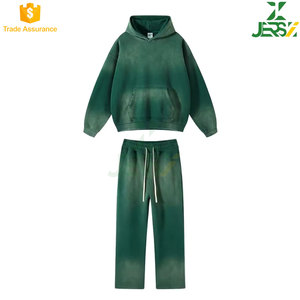 High-quality Custom Acid Wash Tracksuit Nylon Stone Wash Vintage Fleece Winter <b>Plus</b> <b>Size</b> Hoodie Sweatpants <b>Jogger</b> <b>Set</b> Men - Product Image 2
