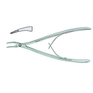 STELLBRINK 19cm en forma de S de acero inoxidable Dental instrumentos quirúrgicos Manual fuente de alimentación hueso Rongeurs - Product Image 1