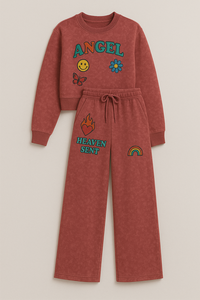 ชุดเซ็ตเสื้อสเวตเชิ้ตแขนสั้นและกางเกงขายาวผ้าฟลีซหนานุ่ม ระบายอากาศได้ดี สไตล์ลำลอง สตรีทแวร์ สำหรับผู้หญิง - Product Image 3