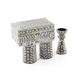Best Choice Handcrafted <b>Mother</b> of Pearl Box with Mabkhar, Bakhor Box, <b>Candle</b> Holder Wholesale Price from Vietnam - Product Image 5