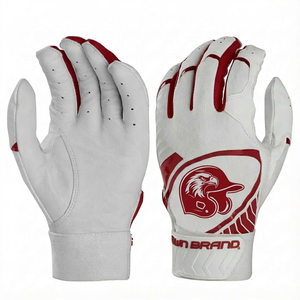 Gants de frappe de baseball élégants et durables au design personnalisé, prix de gros, paume en cuir, faible MOQ, gants de frappe de softball respirants - Product Image 5