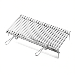 Polished Chrome 20610 Stainless Steel Grease Collection Grill 80x42cm for <b>BBQ</b> Grills - Product Image 2