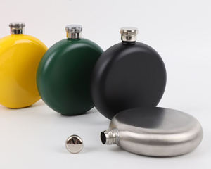 Premium Grade 304 Stainless Steel 5oz Round Portable High Quality Whisky Hip Flask Custom Logo Multicolor Leak-Proof - Product Image 5