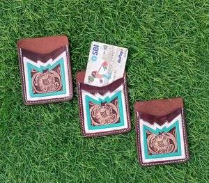 Estuche para tarjetas de cajero automático de cuero tallado a mano Real, estuche rectangular para tarjetas de crédito, estuche para tarjetas pequeño y bonito, estuche para tarjetas de moda occidental - Product Image 3