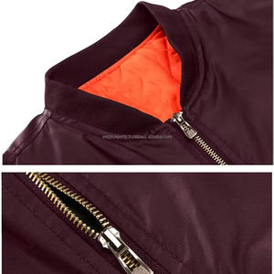 Service OEM en gros, veste bomber d'hiver pour homme à manches longues, fermeture éclair, tissu en toile, 100% polyester, dernières tendances - Product Image 3