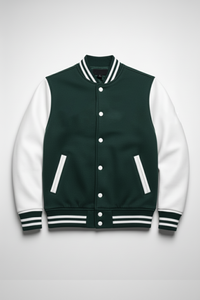 แจ็คเก็ตวาร์ซิตี้ไซส์ใหญ่ รุ่นยอดนิยมปี 2026 แขนหนัง คอตั้ง ปักโลโก้ด้านหน้า สำหรับผู้ชาย มีหลายสี - Product Image 2