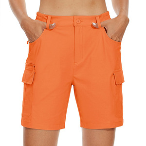 Cómodos pantalones cortos Cargo de secado rápido clásico verano diario Casual moda Color sólido pantalones cortos transpirables para mujeres - Product Image 5