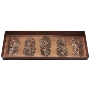 Plateau de service à chocolat en métal cuivré rectangulaire multifonction pour hôtels, maisons, restaurants, plateau d'utilisation à des prix raisonnables - Product Image 5