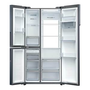 Refrigerador con congelador de puertas francesas SERIE 7 de 3 puertas HSPR79F18EWMB Total No Frost Negro cepillado Clase E Dimensiones - Product Image 2